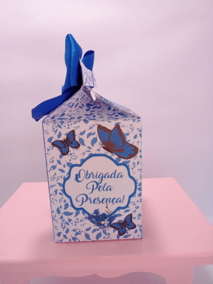 Caixa Milk Borboleta Azul