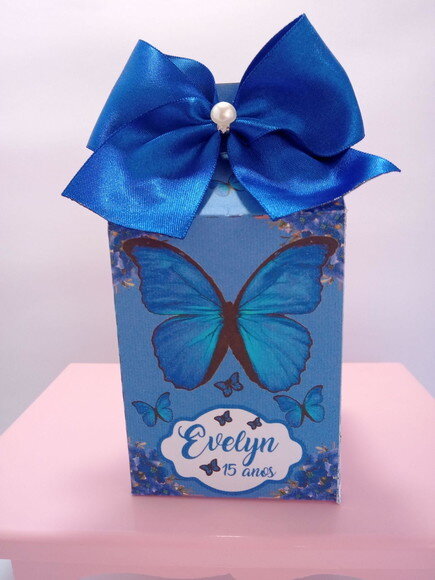 Caixa Milk Borboleta Azul