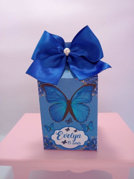 Caixa Milk Borboleta Azul