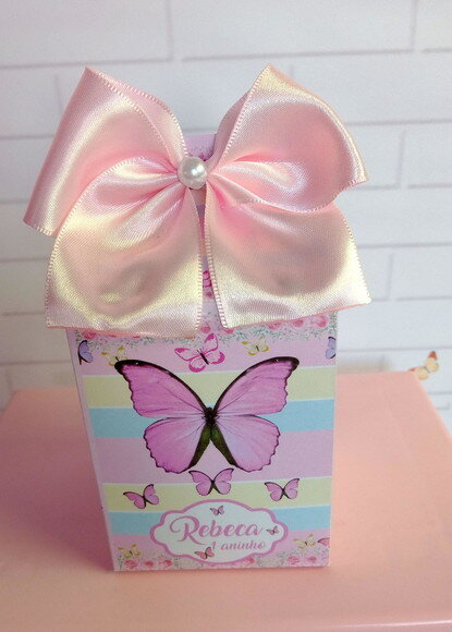 Caixa Milk Borboleta Candy Color