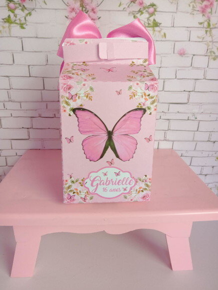 Caixa Milk Borboleta Rosa