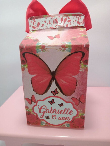Caixa Milk Borboleta Vermelha