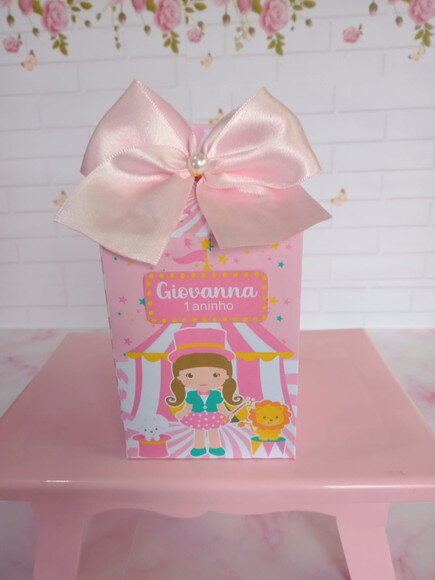 Caixa Milk Circo Rosa Menina