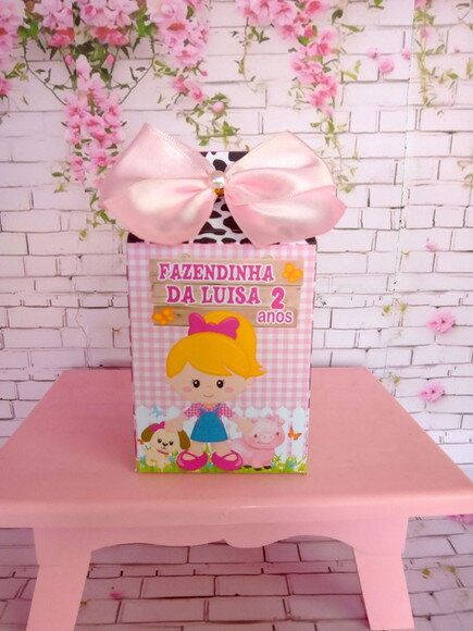 Caixa Milk Fazendinha Rosa