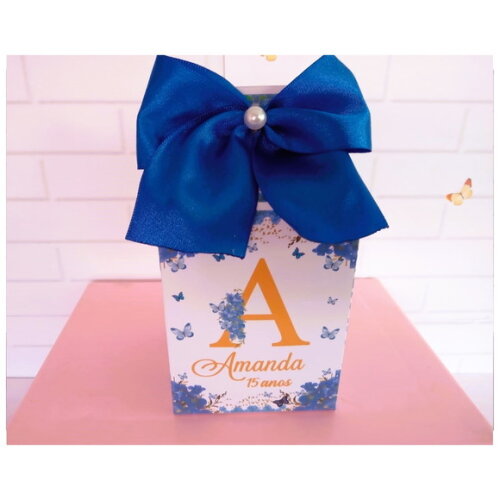 Caixa Milk Floral Azul