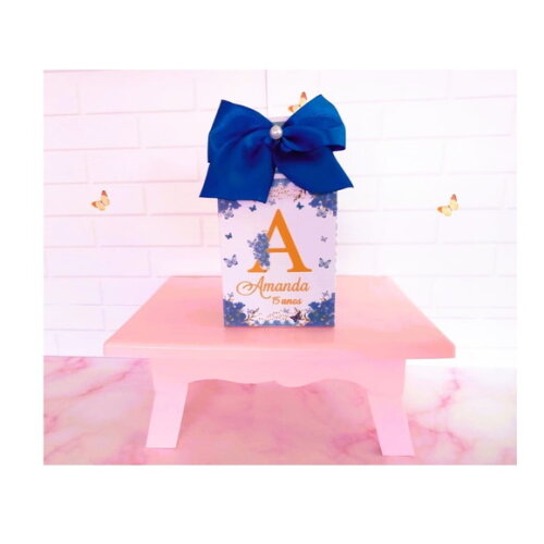 Caixa Milk Floral Azul