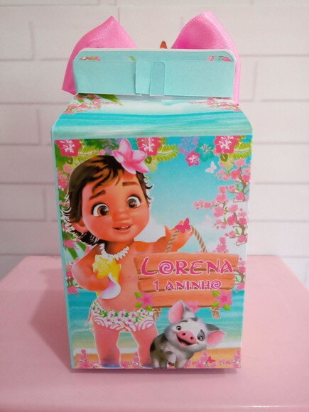 Caixa Milk Personalizada Moana Baby