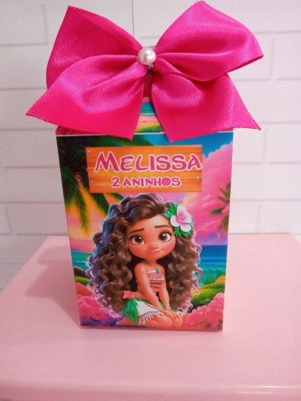 Caixa Milk Personalizada Moana Cute
