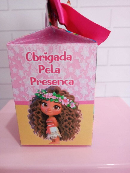 Caixa Milk Personalizada Moana Cute
