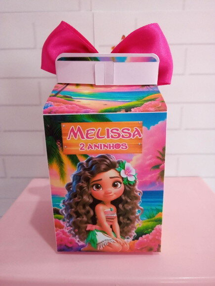 Caixa Milk Personalizada Moana Cute