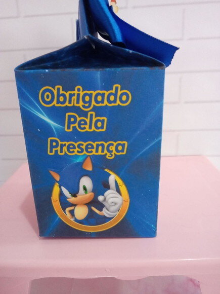 Caixa Milk Personalizada Sonic