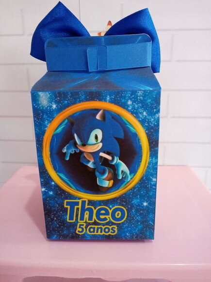 Caixa Milk Personalizada Sonic