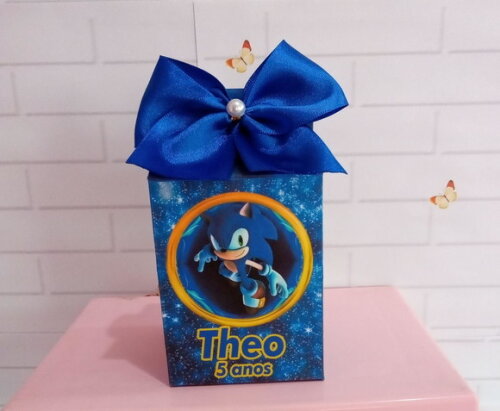 Caixa Milk Personalizada Sonic