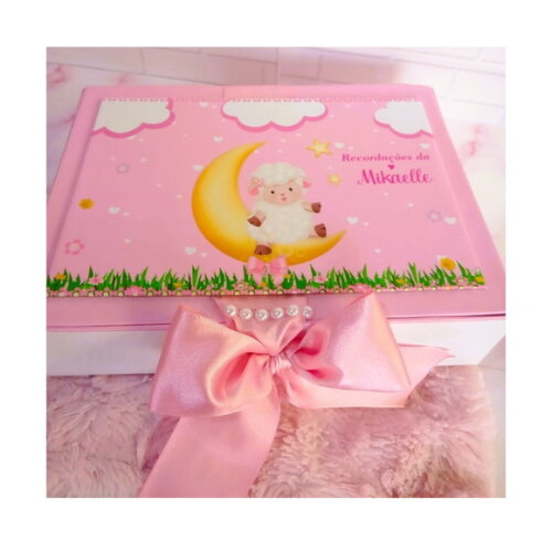 Caixa Minhas Recordações Ovelhinha Rosa