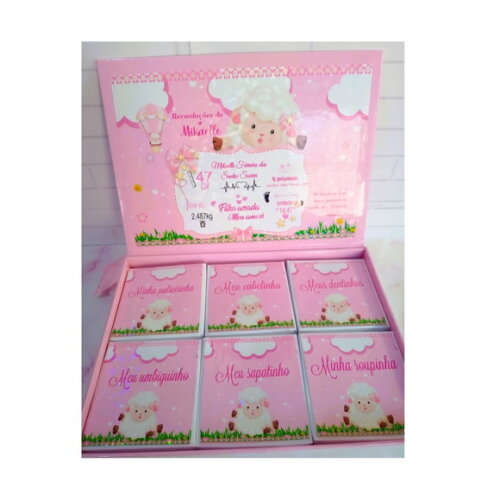 Caixa Minhas Recordações Ovelhinha Rosa