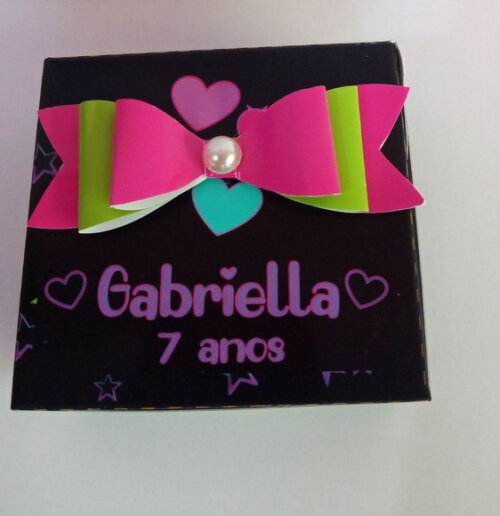 Caixa para 4 Docinhos Festa Neon 2.0