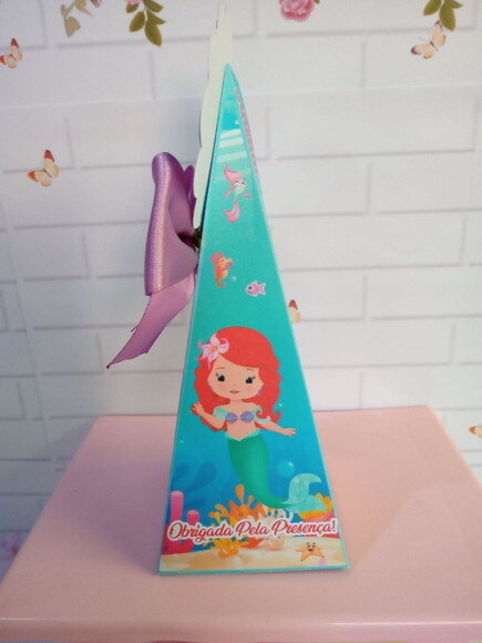 Caixa Pirâmide Pequena Sereia Cute