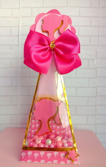 Caixa Pirâmide Shaker Barbie