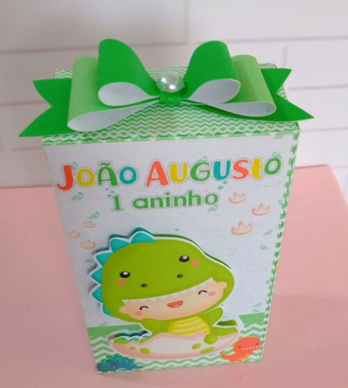 Caixa Retangular Alta Dino Baby