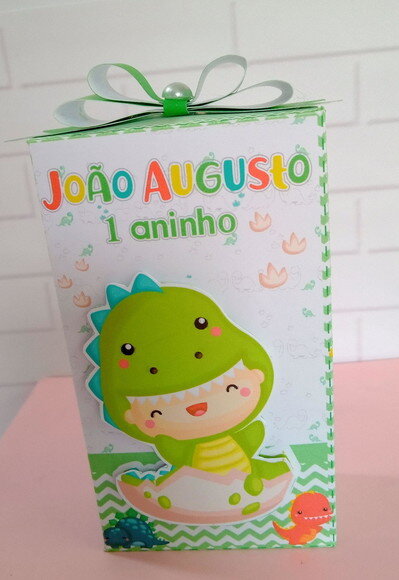 Caixa Retangular Alta Dino Baby