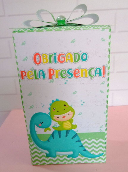 Caixa Retangular Alta Dino Baby