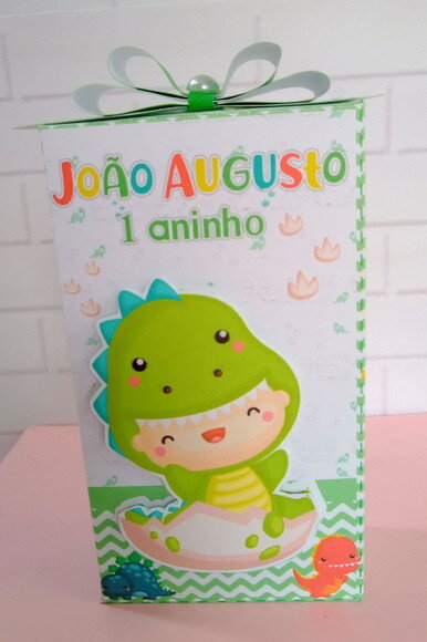 Caixa Retangular Alta Dino Baby