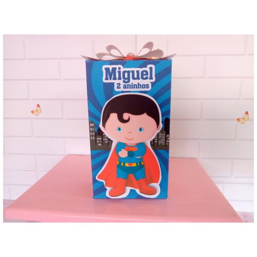 Caixa Retangular Alta Heróis Cute