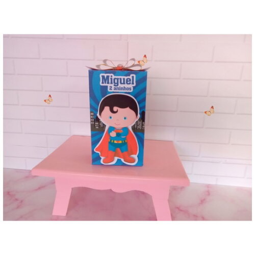 Caixa Retangular Alta Heróis Cute