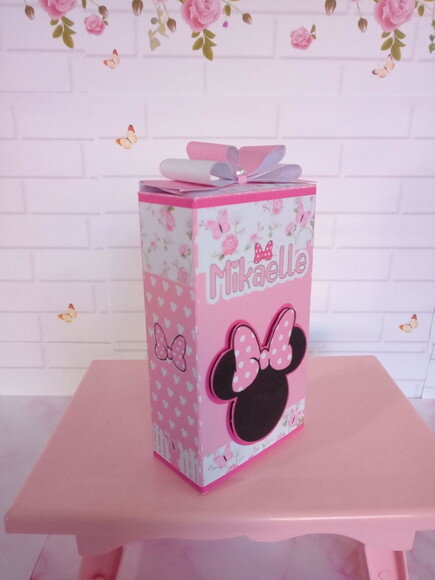 Caixa Retangular Jardim da Minnie Rosa
