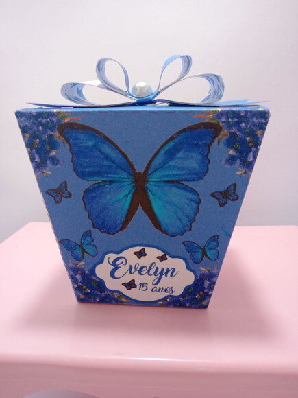 Caixa Sushi Borboleta Azul