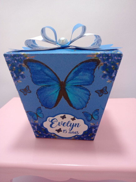 Caixa Sushi Borboleta Azul