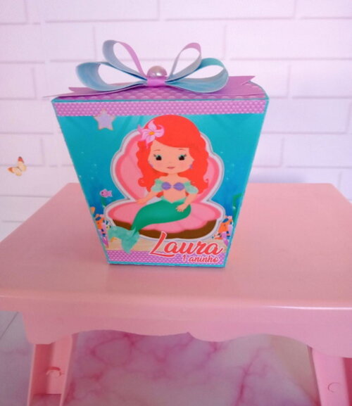 Caixa Sushi Pequena Sereia Cute