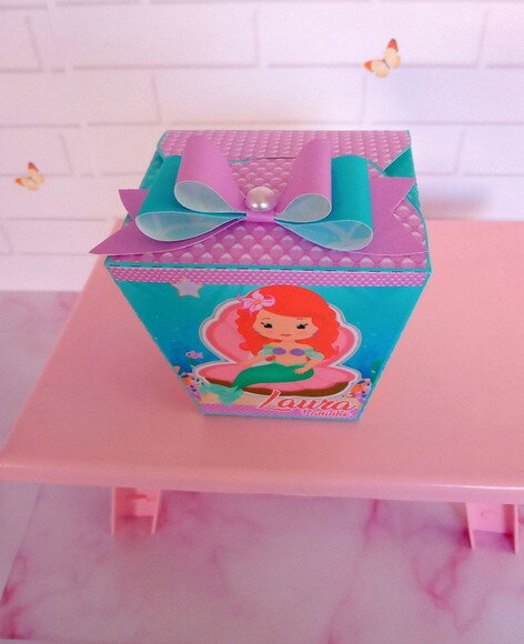Caixa Sushi Pequena Sereia Cute