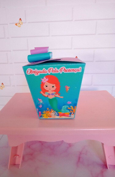 Caixa Sushi Pequena Sereia Cute