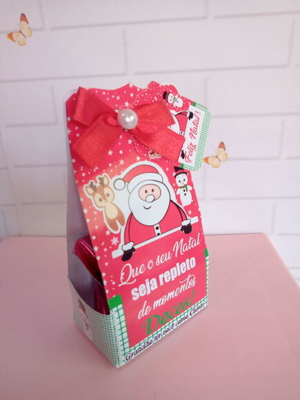 Caixinha com Bombom Feliz Natal