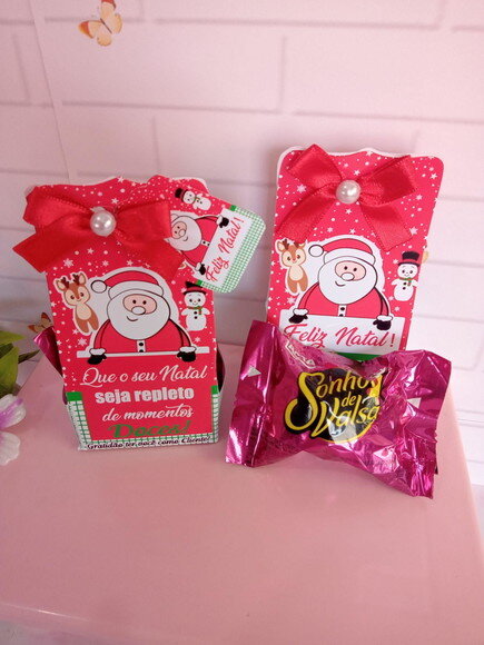 Caixinha com Bombom Feliz Natal