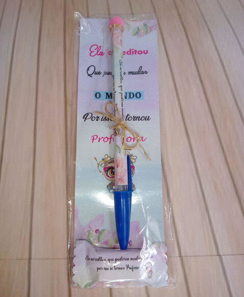 Caneta e Bala na Card Dia dos Professores