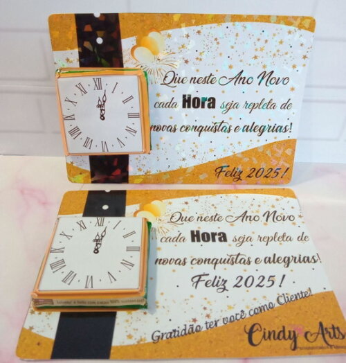 Card com Chocolate Mini Talento- Feliz Ano Novo