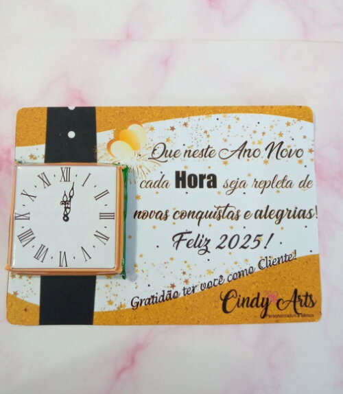 Card com Chocolate Mini Talento- Feliz Ano Novo