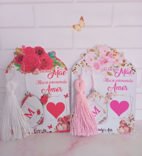 Espelho na Card Dia das Mães Floral Lilás
