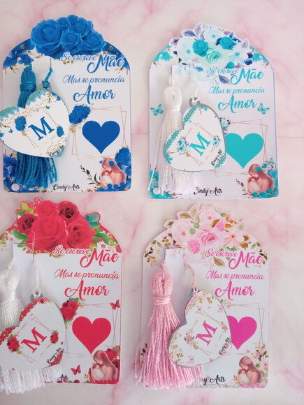 Espelho na Card Dia das Mães Floral Rosa