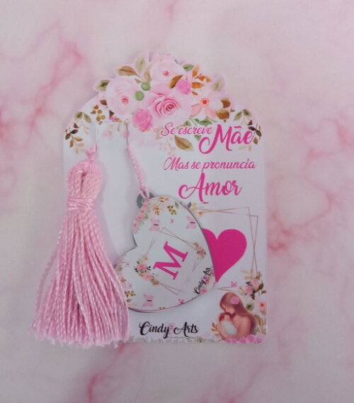 Espelho na Card Dia das Mães Floral Rosa