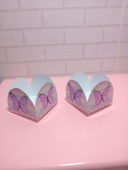 Forminhas Borboleta Candy Color 50 Unidades