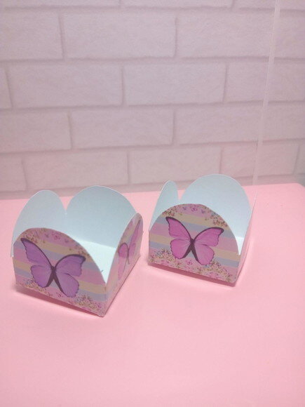 Forminhas Borboleta Candy Color 50 Unidades