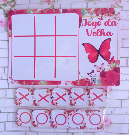 Jogo da Velha Borboleta Vermelha