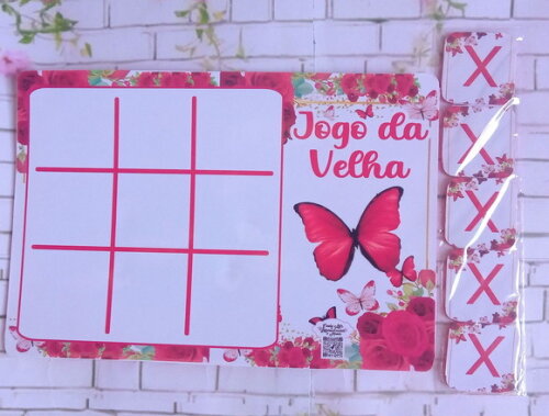 Jogo da Velha Borboleta Vermelha