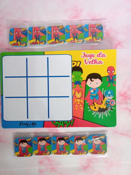 Jogo da Velha Heróis Cute