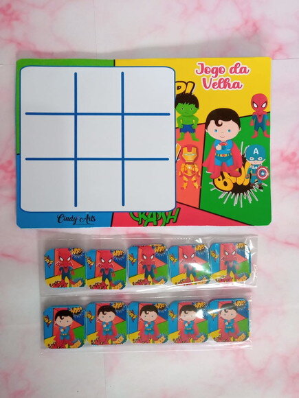 Jogo da Velha Heróis Cute