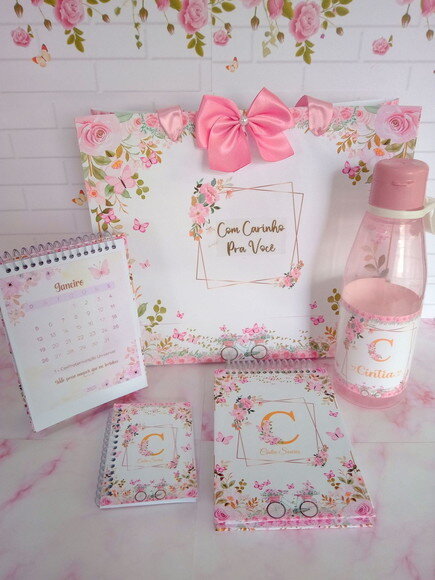 Kit Agenda 2025 Floral Rosa