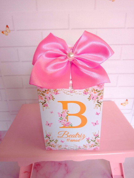 Kit 70 Caixas Milk Floral Rosa